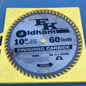 Oldham 10" 60-Tooth Finishing Carbide Blade - Silver